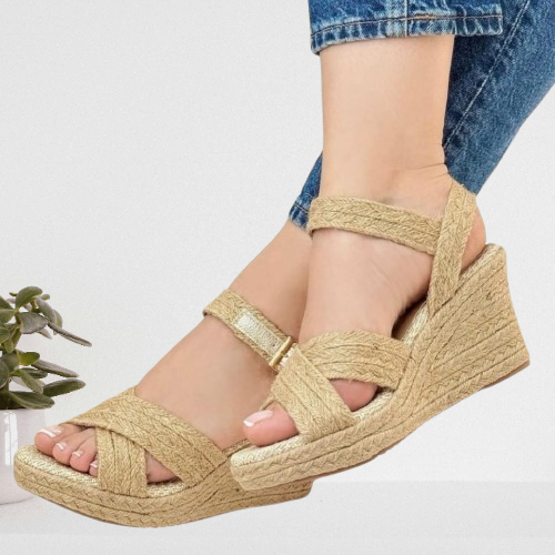 Sandalia de plataforma en Yute. Ref Holly 226