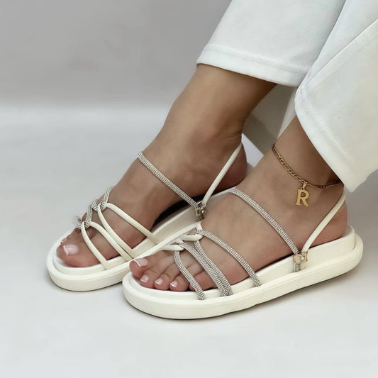 Sandalia bajita brillos Ref. Lilac 117